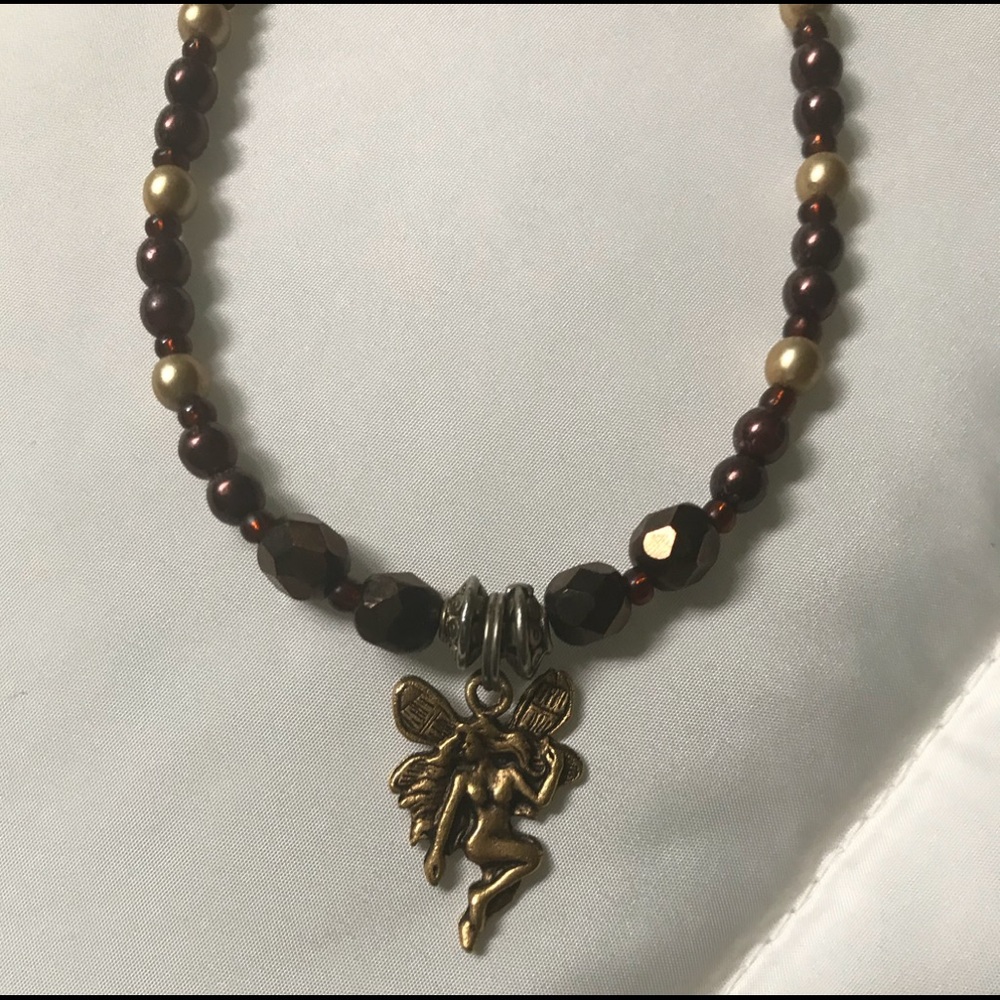 One of a kind handmade Beaded necklace and anklet